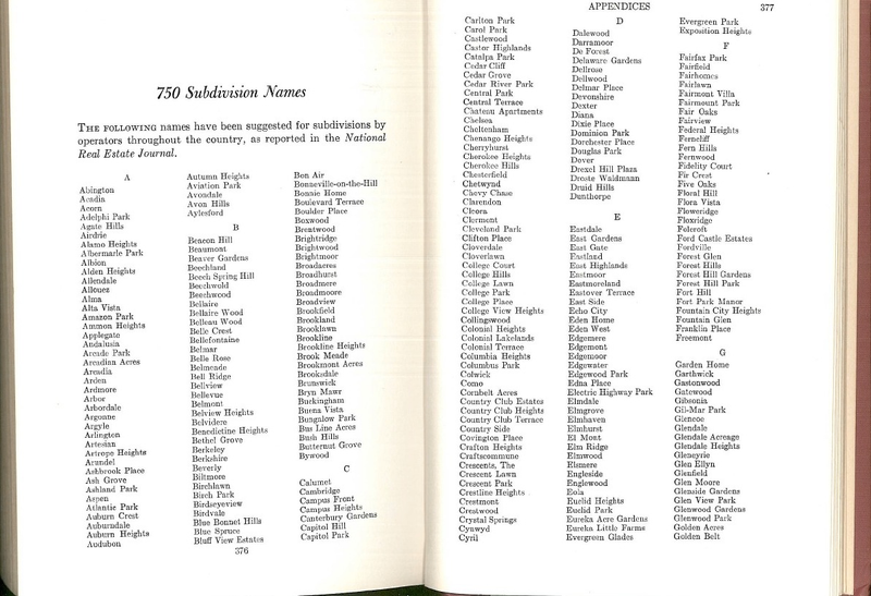 Illustration for article titled From Abington to Yorkleigh: What to Name Your Subdivision in 1949